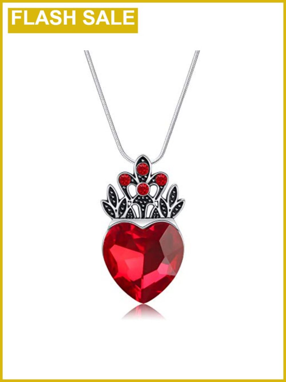 Evie Red Heart Necklace Descendants Queen of Hearts Cosplay Jewelry for Teens